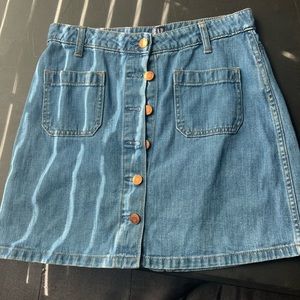 Gap Denim High Waisted Skirt